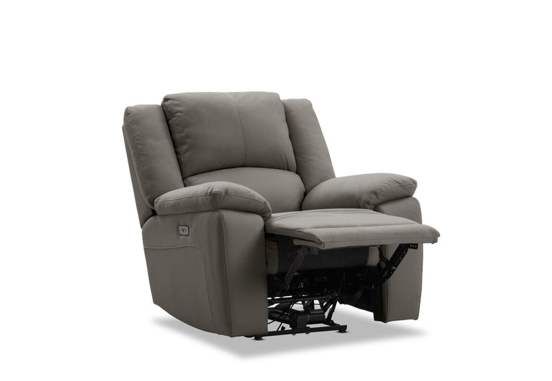 RODDICK FABRIC ELECTRIC RECLINER STEEL