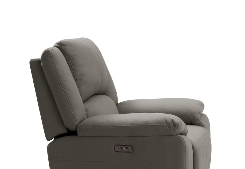 RODDICK FABRIC ELECTRIC RECLINER STEEL