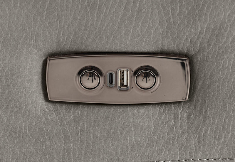 RODDICK FABRIC ELECTRIC RECLINER STEEL