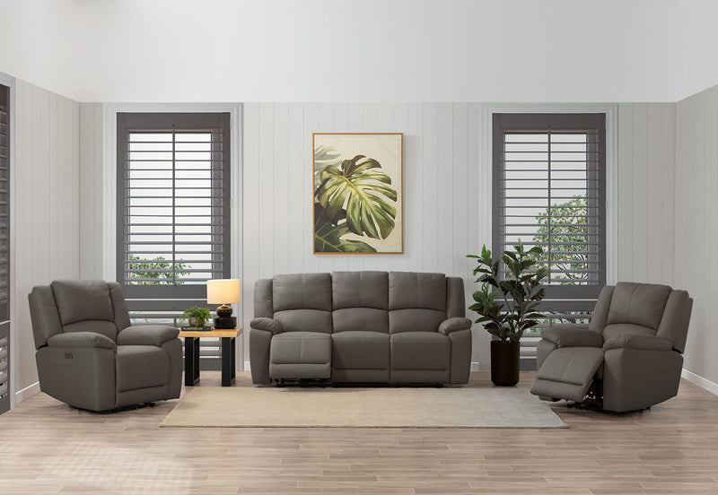 RODDICK FABRIC ELECTRIC RECLINER STEEL