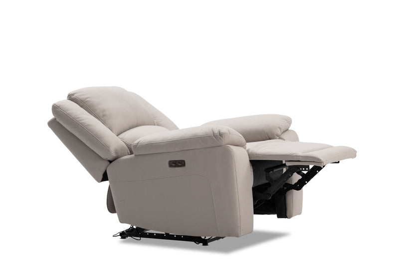 RODDICK FABRIC ELECTRIC RECLINER LIGHT GREY