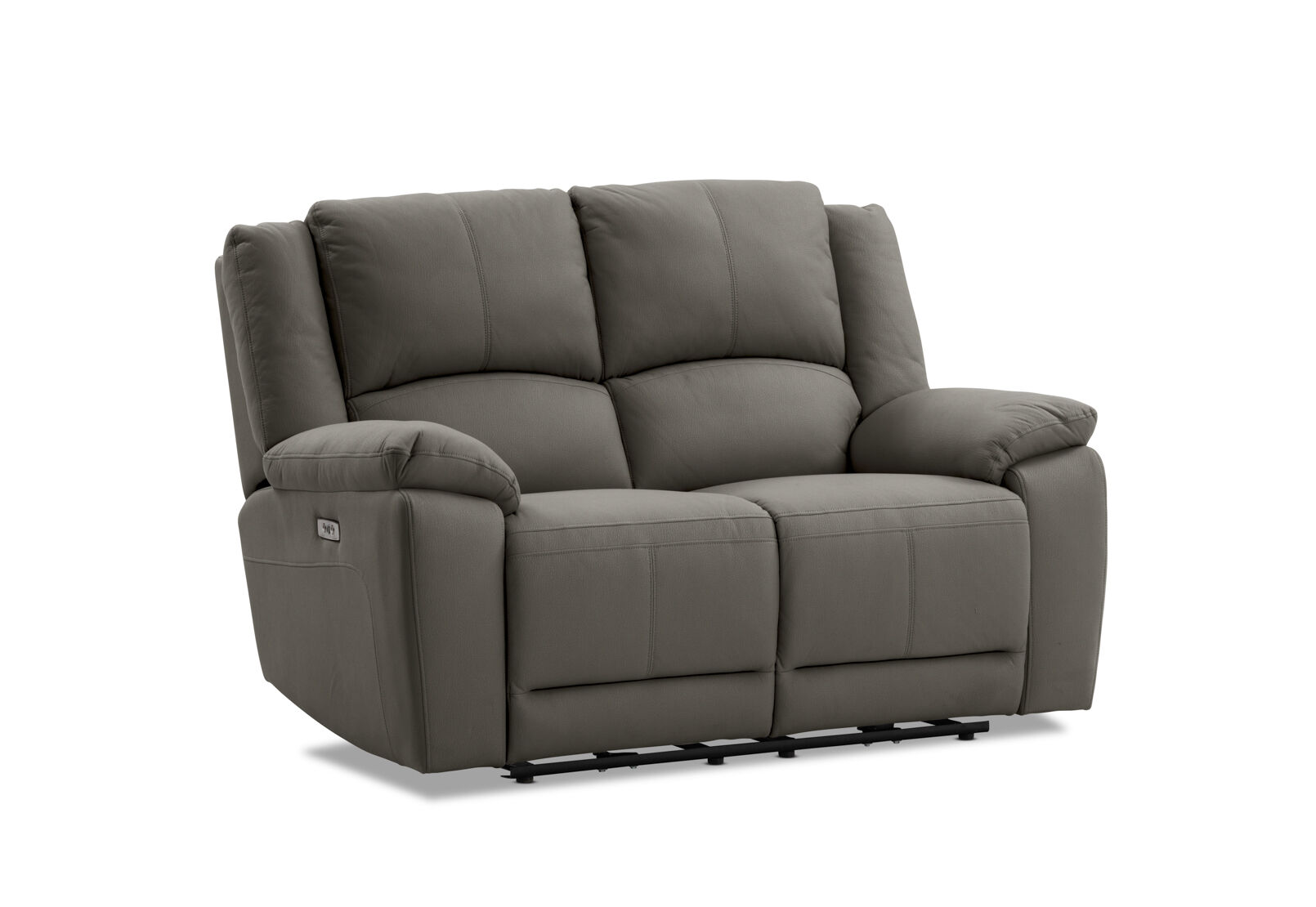 RODDICK FABRIC 2 SEATER WITH ELECTRIC RECLINERS STEEL