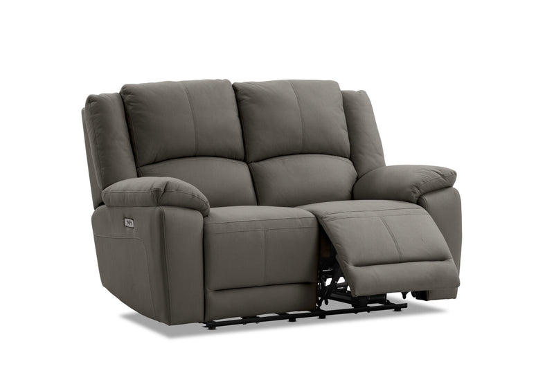 RODDICK FABRIC 2 SEATER WITH ELECTRIC RECLINERS STEEL