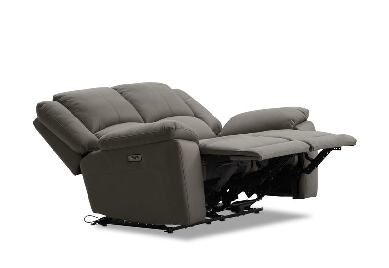 RODDICK FABRIC 2 SEATER WITH ELECTRIC RECLINERS STEEL