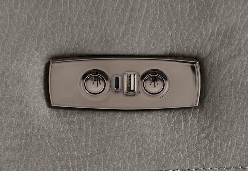 RODDICK FABRIC 2 SEATER WITH ELECTRIC RECLINERS STEEL