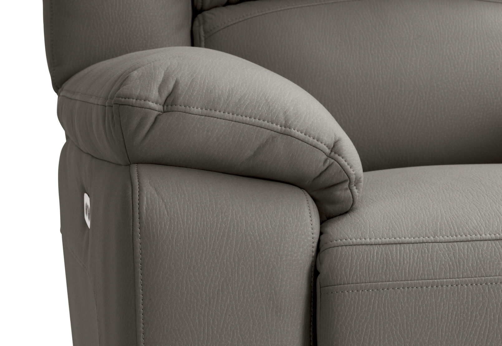 RODDICK FABRIC 2 SEATER WITH ELECTRIC RECLINERS STEEL