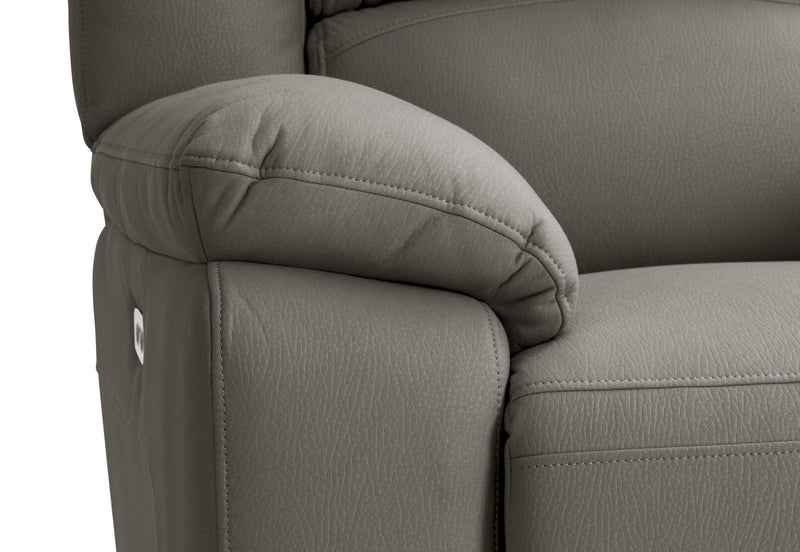 RODDICK FABRIC 2 SEATER WITH ELECTRIC RECLINERS STEEL