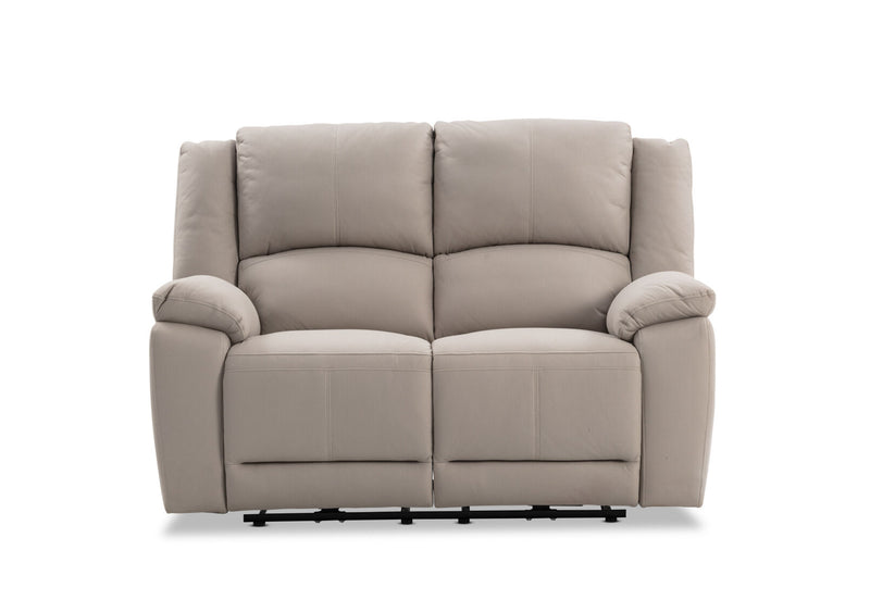 RODDICK FABRIC 2 SEATER WITH ELECTRIC RECLINERS LIGHT GREY