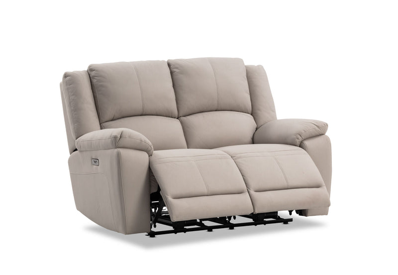 RODDICK FABRIC 2 SEATER WITH ELECTRIC RECLINERS LIGHT GREY