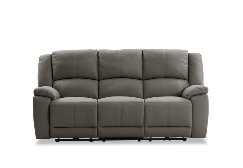 RODDICK FABRIC 3 SEATER WITH ELECTRIC RECLINERS STEEL