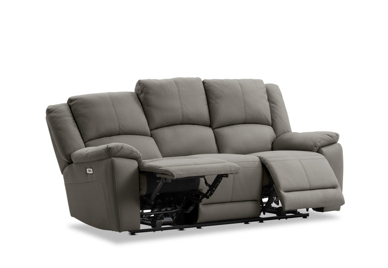 RODDICK FABRIC 3 SEATER WITH ELECTRIC RECLINERS STEEL