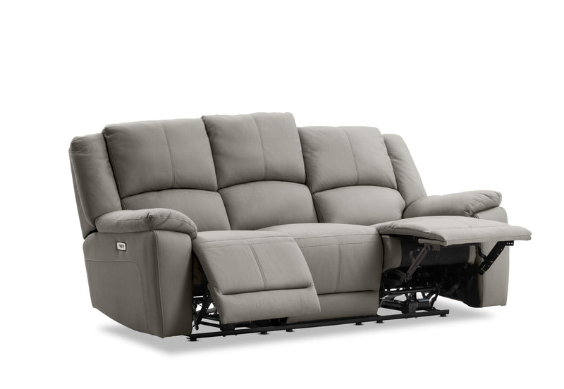 RODDICK FABRIC 3 SEATER WITH ELECTRIC RECLINERS STEEL