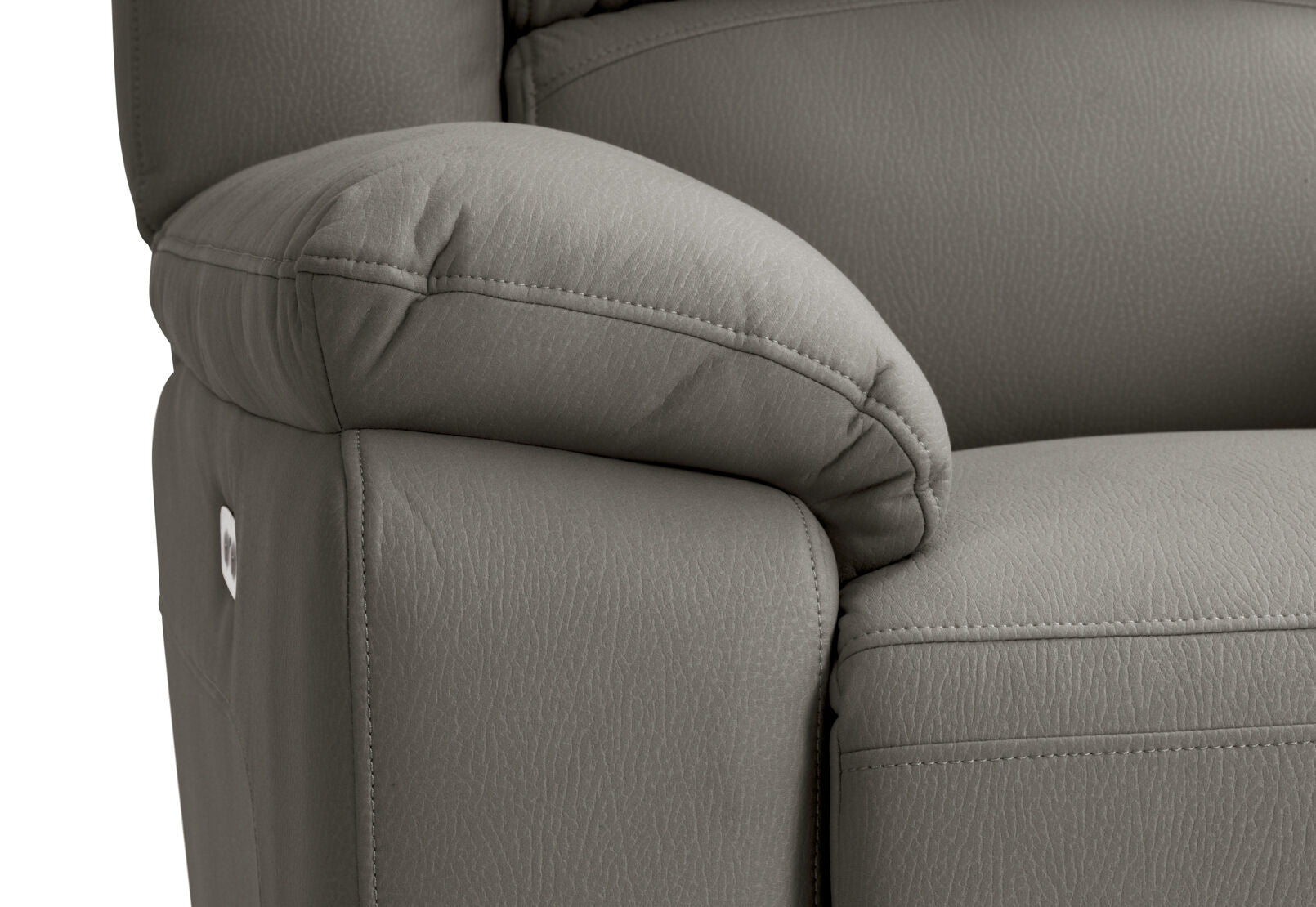 RODDICK FABRIC 3 SEATER WITH ELECTRIC RECLINERS STEEL