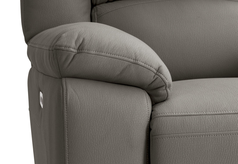 RODDICK FABRIC 3 SEATER WITH ELECTRIC RECLINERS STEEL