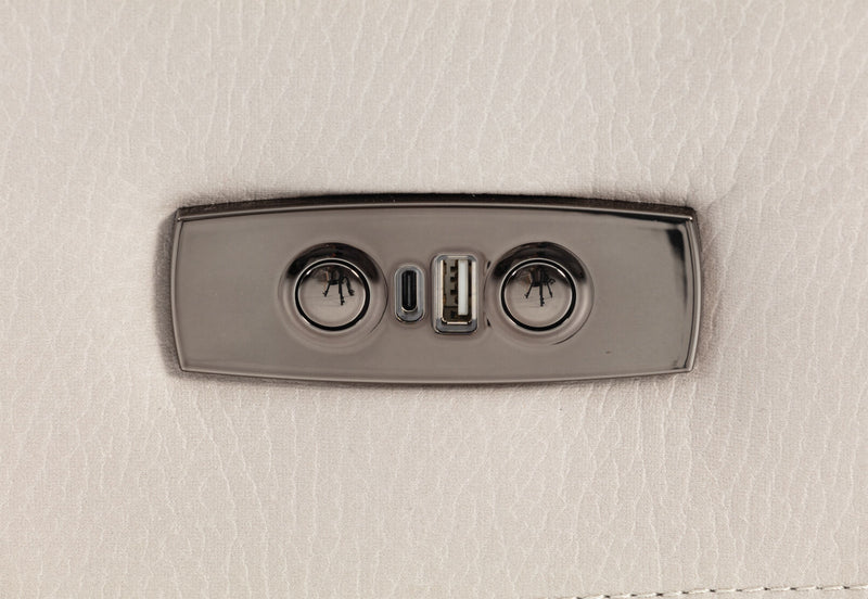 RODDICK FABRIC 3 SEATER WITH ELECTRIC RECLINERS LIGHT GREY