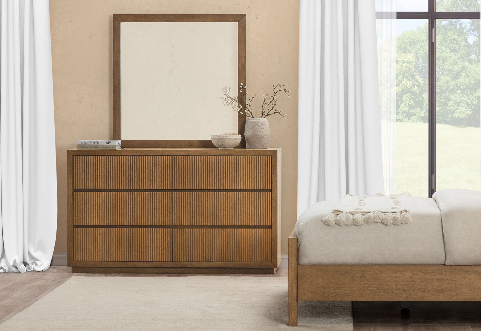 THORIN DRESSER WITH MIRROR NATURAL
