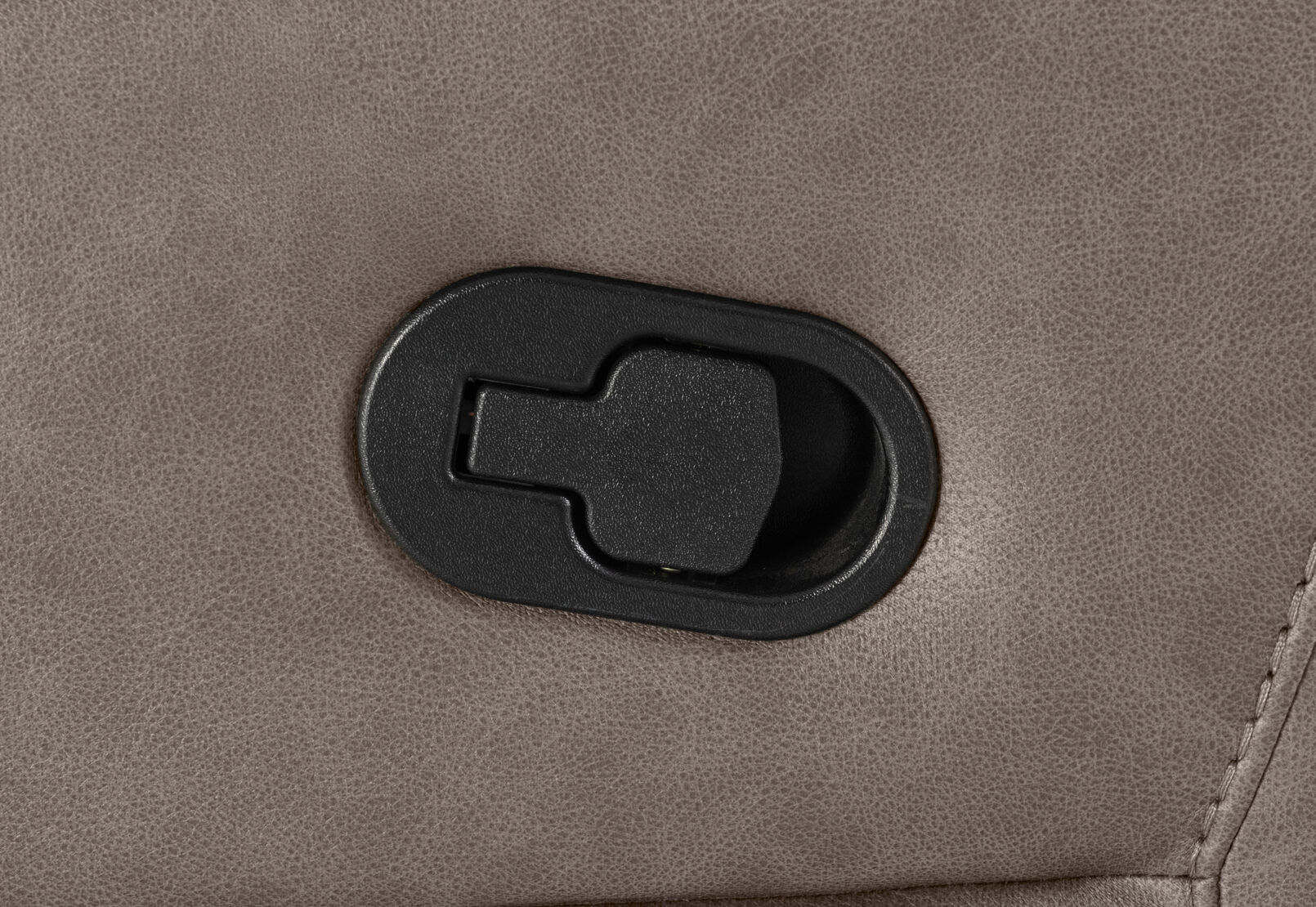 FEDERER FABRIC 2 SEATER WITH INBUILT RECLINERS AND CONSOLE GREY