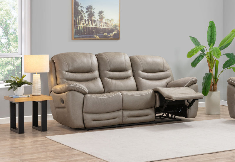 FEDERER FABRIC 3 SEATER WITH RECLINERS GREY
