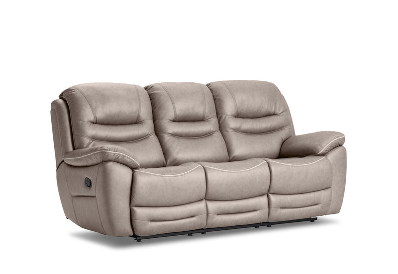 FEDERER FABRIC 3 SEATER WITH RECLINERS GREY