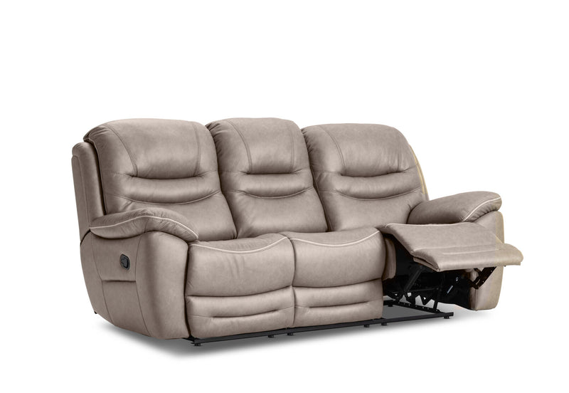 FEDERER FABRIC 3 SEATER WITH RECLINERS GREY