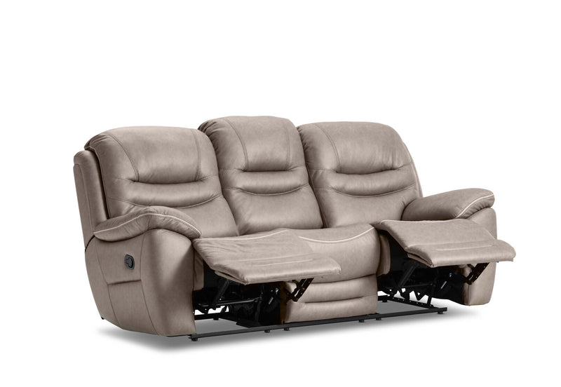 FEDERER FABRIC 3 SEATER WITH RECLINERS GREY