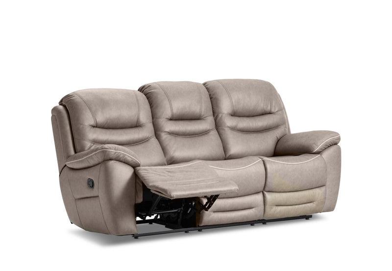 FEDERER FABRIC 3 SEATER WITH RECLINERS GREY