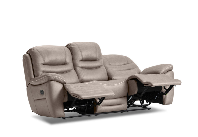 FEDERER FABRIC 3 SEATER WITH RECLINERS GREY