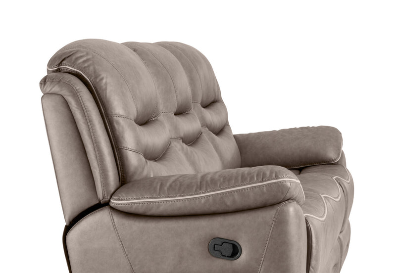 FEDERER FABRIC 3 SEATER WITH RECLINERS GREY