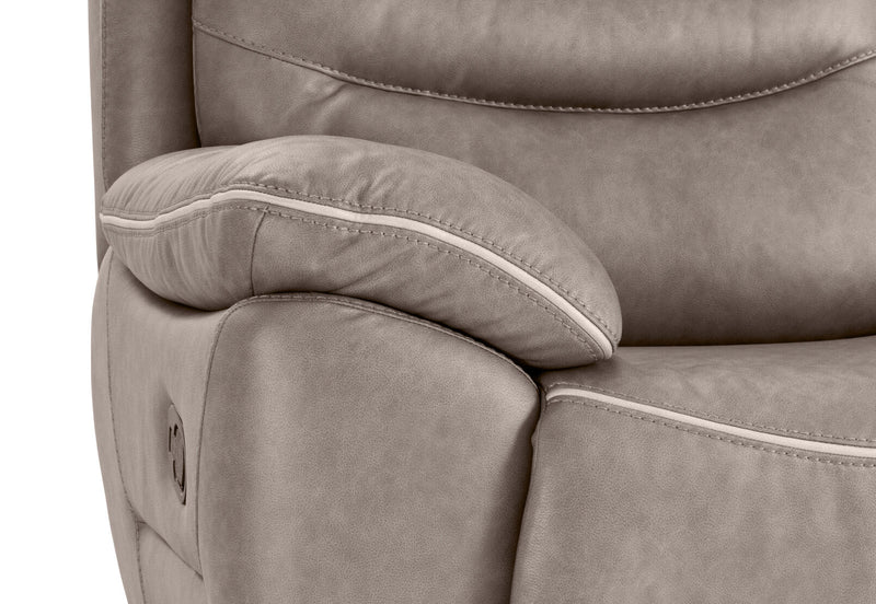 FEDERER FABRIC 3 SEATER WITH RECLINERS GREY