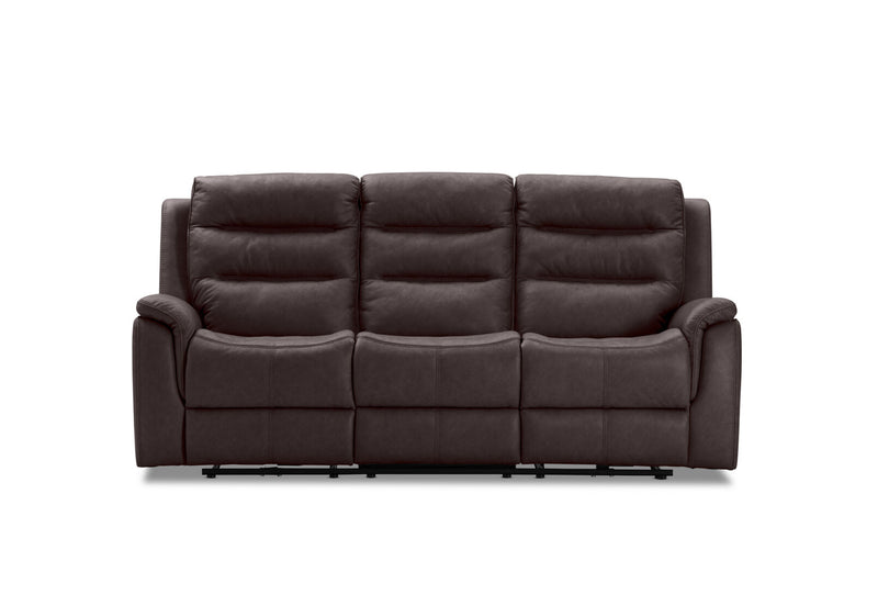 NADAL FABRIC 3 SEATER WITH ELECTRIC RECLINERS CHARCOAL