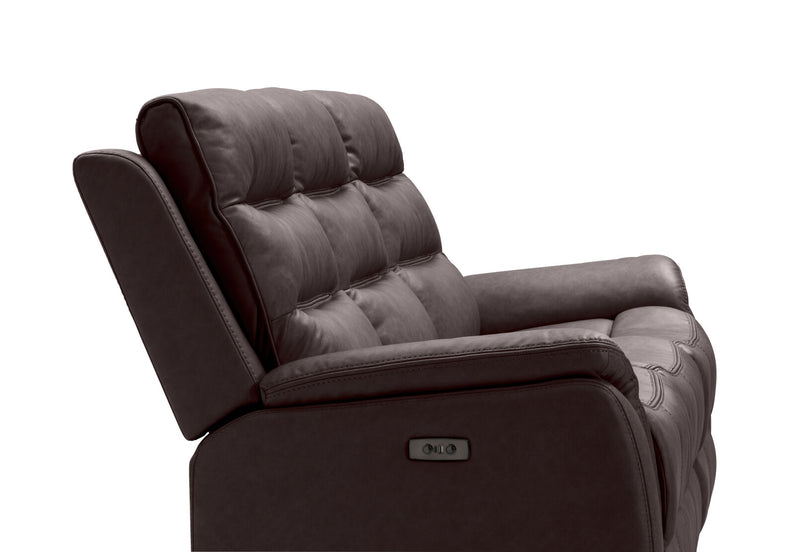 NADAL FABRIC 3 SEATER WITH ELECTRIC RECLINERS CHARCOAL