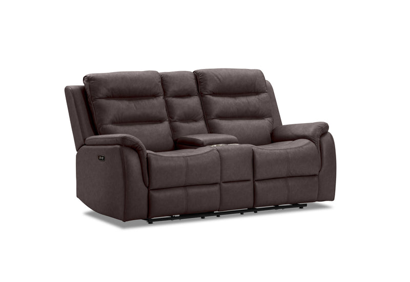 NADAL FABRIC 2 SEATER WITH ELECTRIC RECLINERS CHARCOAL