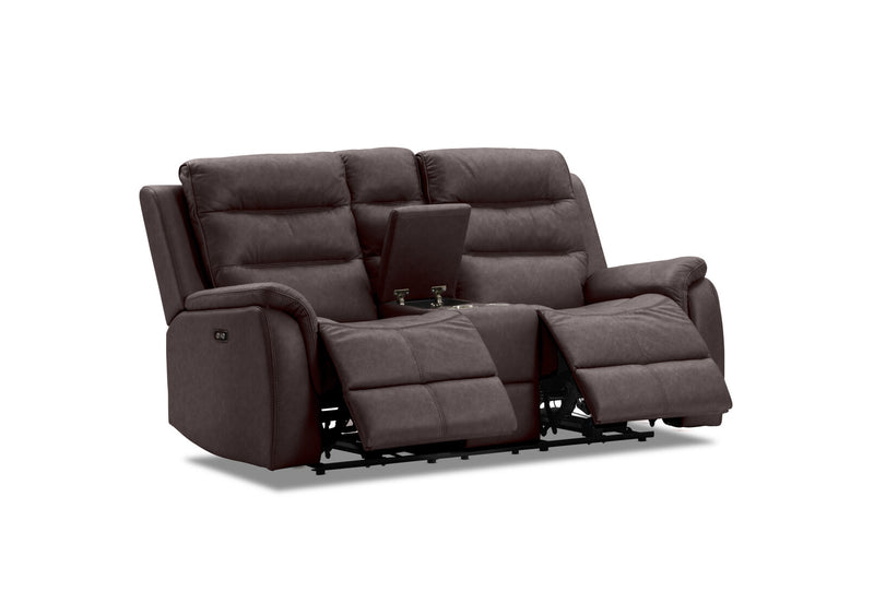 NADAL FABRIC 2 SEATER WITH ELECTRIC RECLINERS CHARCOAL