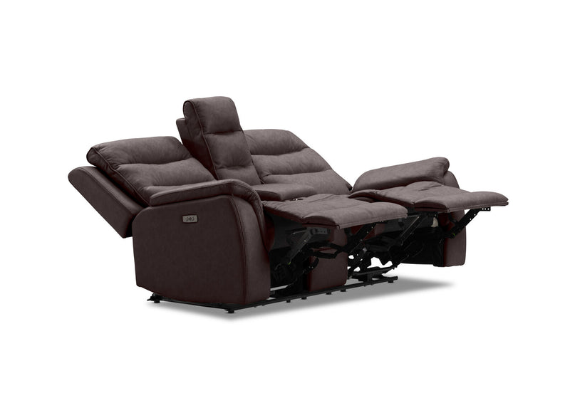 NADAL FABRIC 2 SEATER WITH ELECTRIC RECLINERS CHARCOAL