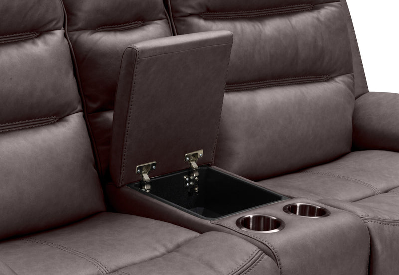 NADAL FABRIC 2 SEATER WITH ELECTRIC RECLINERS CHARCOAL