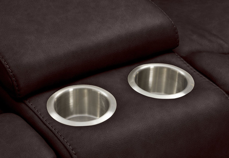 NADAL FABRIC 2 SEATER WITH ELECTRIC RECLINERS CHARCOAL