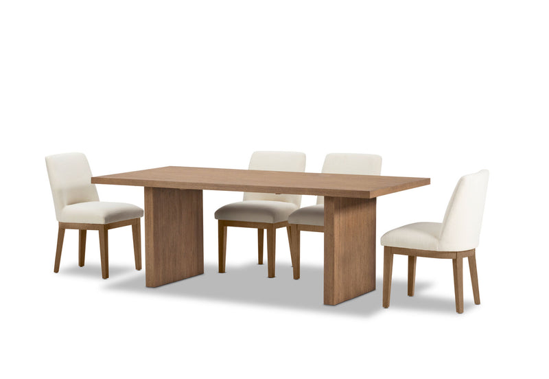 THORIN 7 PIECE SUITE WITH CORA CHAIRS  NATURAL/BEIGE