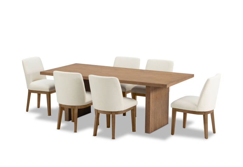 THORIN 7 PIECE SUITE WITH CORA CHAIRS  NATURAL/BEIGE