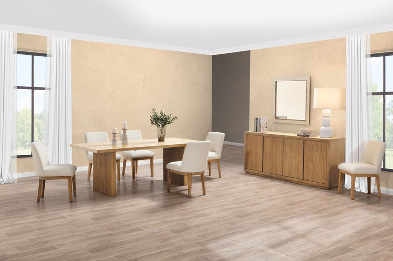 THORIN 7 PIECE SUITE WITH CORA CHAIRS  NATURAL/BEIGE