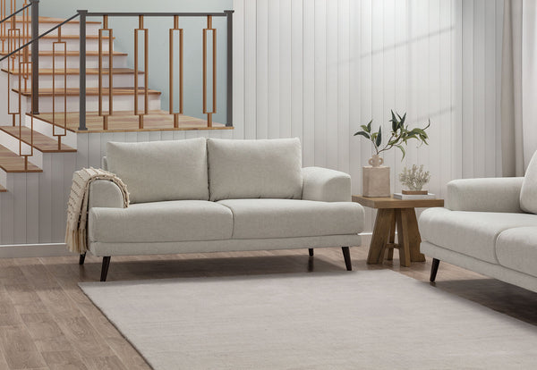 JERMAINE FABRIC 2 SEAT SOFA BEIGE