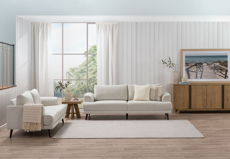 JERMAINE FABRIC 3 SEAT SOFA BEIGE