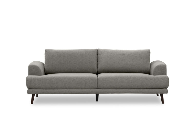 JERMAINE FABRIC 3 SEAT SOFA LIGHT GREY