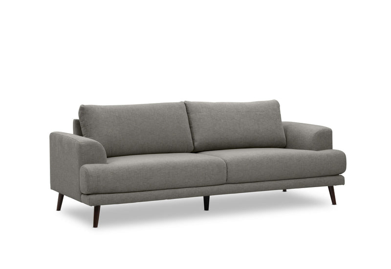 JERMAINE FABRIC 3 SEAT SOFA LIGHT GREY