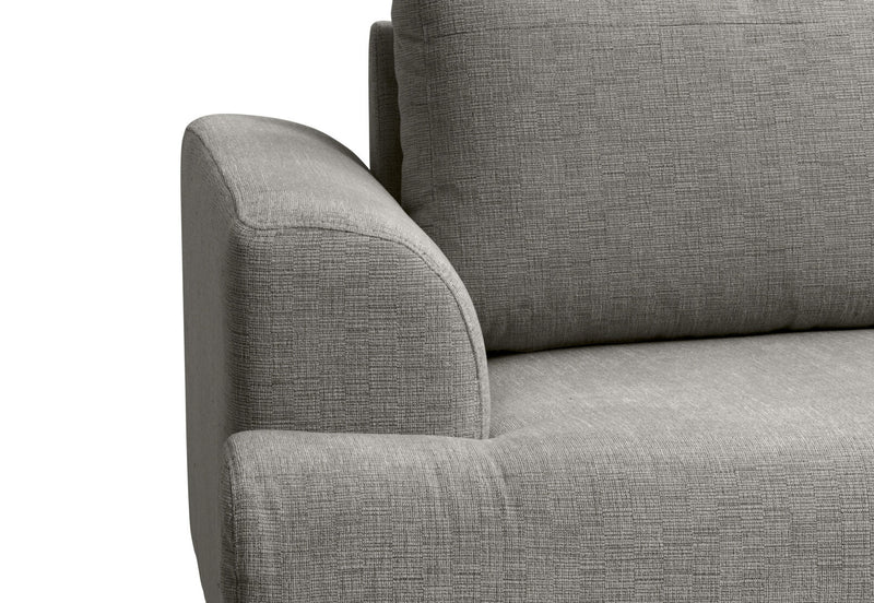 JERMAINE FABRIC 3 SEAT SOFA LIGHT GREY