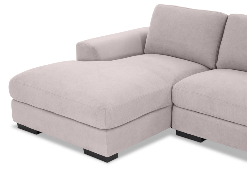JOSEPHINE FABRIC 3 SEATER LHF CHAISE GREY