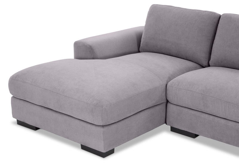 JOSEPHINE FABRIC 3 SEATER LHF CHAISE DARK GREY