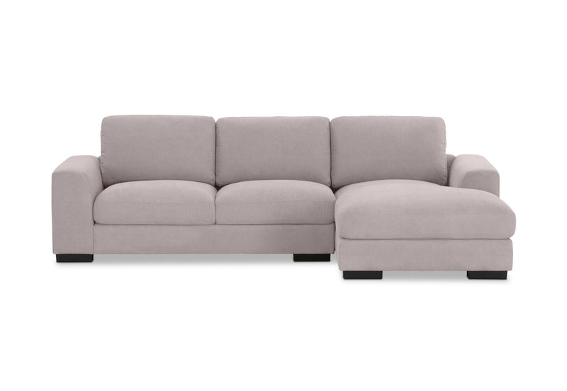 JOSEPHINE FABRIC 3 SEATER RHF CHAISE GREY