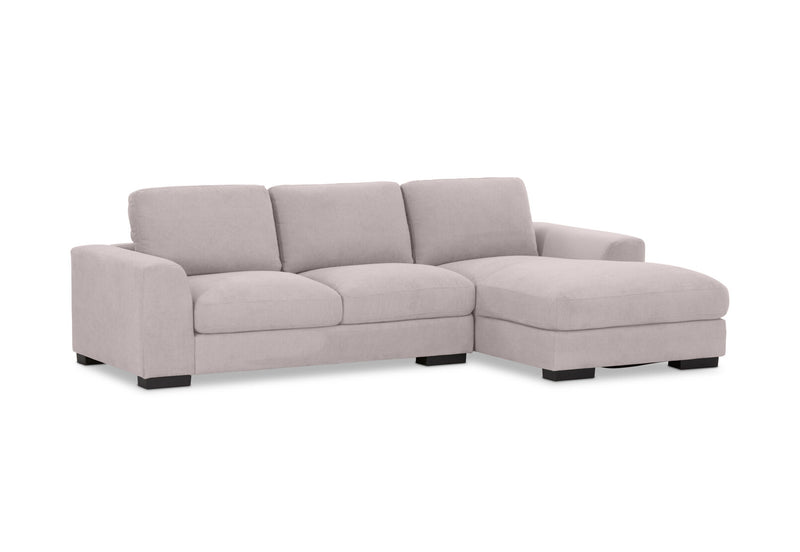 JOSEPHINE FABRIC 3 SEATER RHF CHAISE GREY
