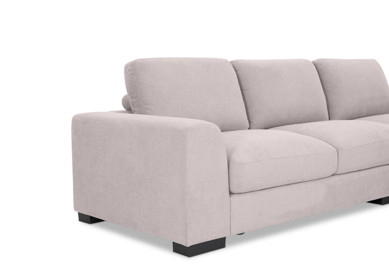 JOSEPHINE FABRIC 3 SEATER RHF CHAISE GREY