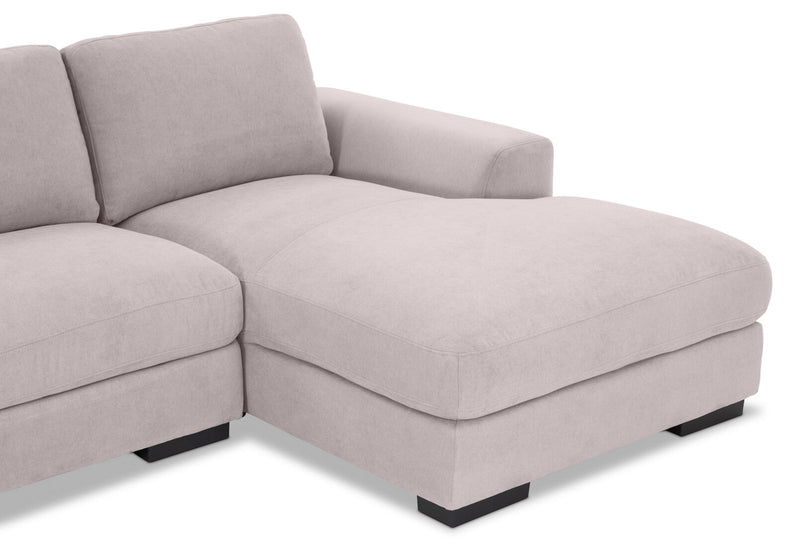JOSEPHINE FABRIC 3 SEATER RHF CHAISE GREY